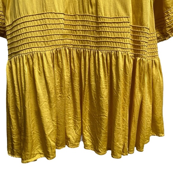 Cleobella Adelyn Mini Dress Chartreuse Yellow Boho Batwing Swing Small - Picture 7 of 16
